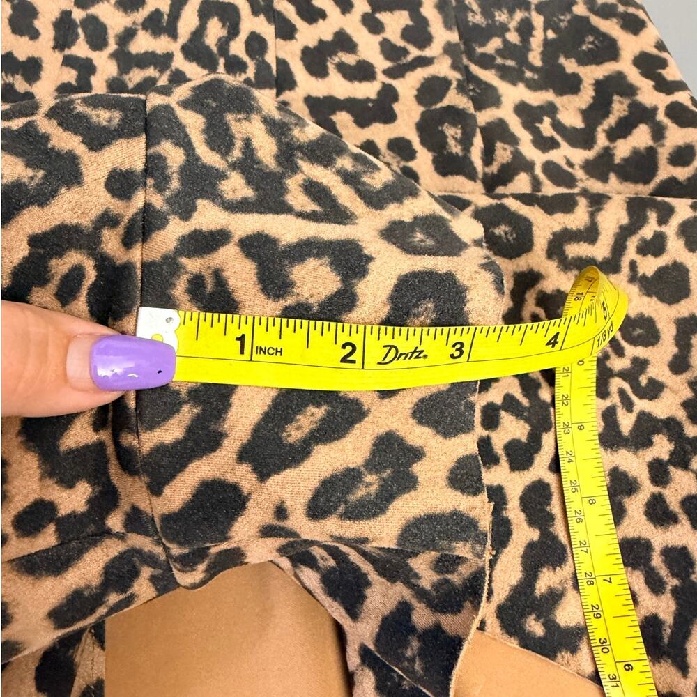 Zara Leopard Print Wrap Skort Mini Skirt Shorts Size S - Picture 5 of 9